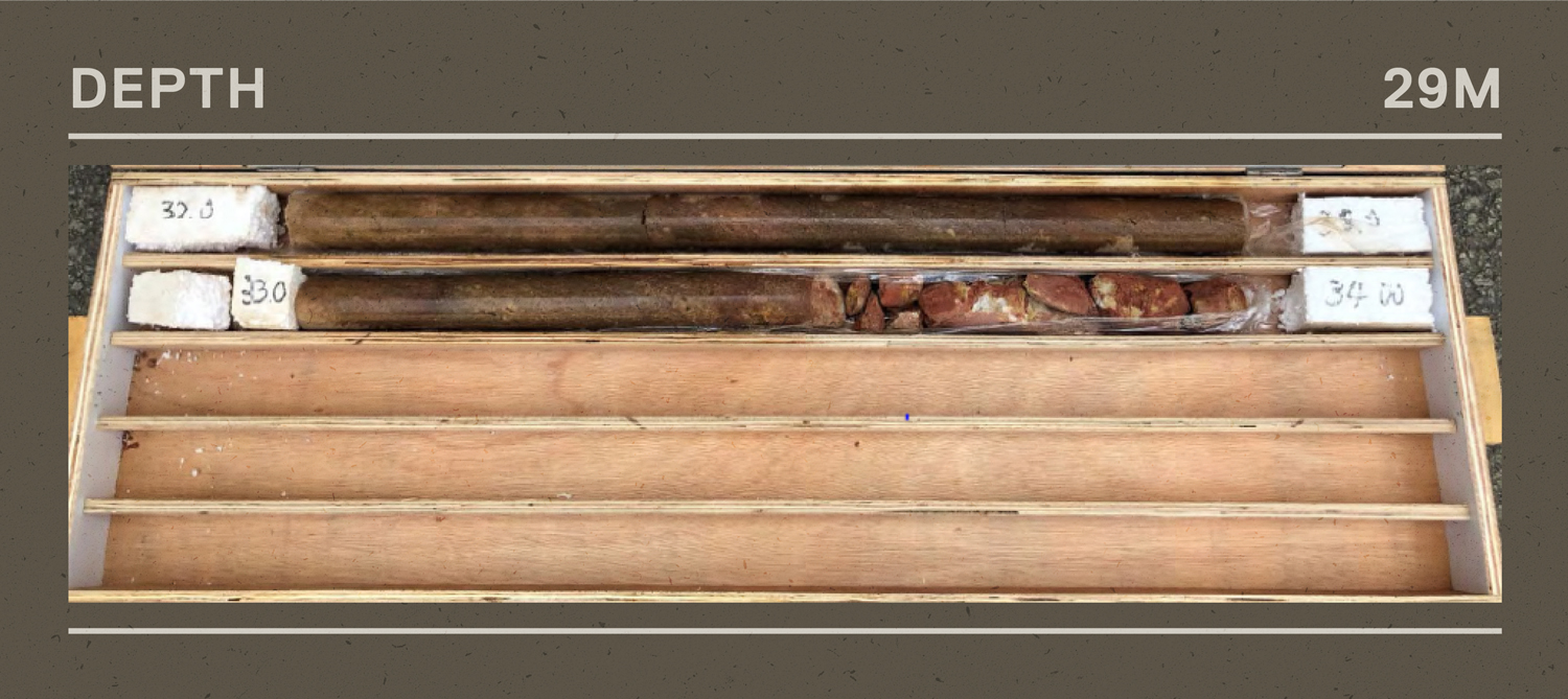 Core sample retrieved from the courtyard of SAM